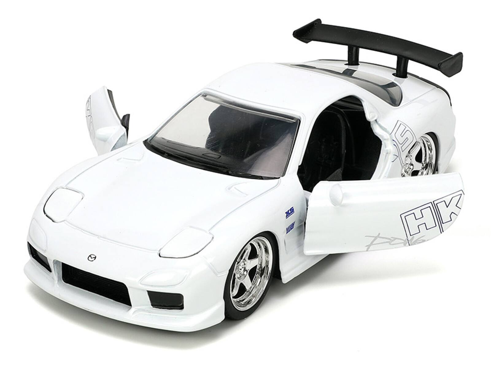 Alt View 1. Jada - 1993 Mazda RX-7 "HKS" White "The Fast and the Furious" (2001) Movie "25 Years of Fast & Furious" 1/32 Model Car by Jada.