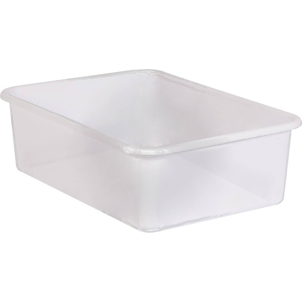 Teacher Created Resources - Large Plastic Storage Bin, Clear