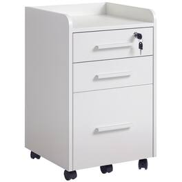 Homcom - Filing Cabinet on Wheels - White