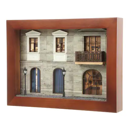 Front. Wise Elk - Duplex Miniature Diorama House Kit, 110 pcs - Multicolor.
