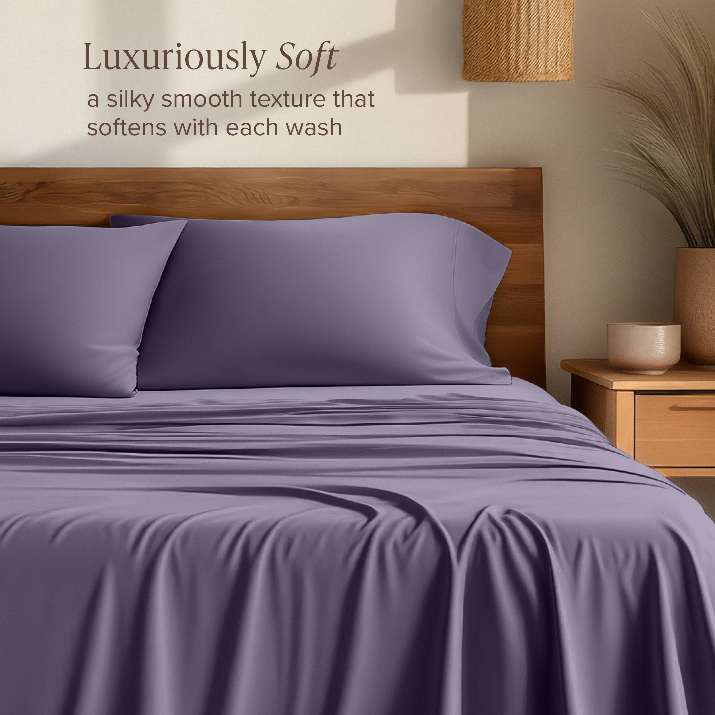 Luxuriously Soft  
a silky smooth texture that softens with each wash