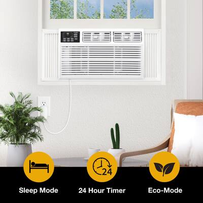 Window Type Timer Air Con Energy Efficient Window AC With Timer 8,000 BTU Window AC With Remote ...
