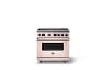 Front. Viking - 36 in. Wide 6 Burner Pro 7 Series 5.6 Cu. Ft. Freestanding Sealed Burner Gas Convection Range - Blush - Blush.