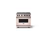 Viking - 36 in. Wide 6 Burner Pro 7 Series 5.6 Cu. Ft. Freestanding Sealed Burner Gas Convection Range - Blush - Blush