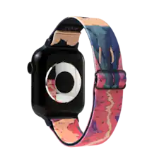 Front. ZOX - Right Here, Right Now Elephant NFC Smartwatch Band, 20mm - Pink.