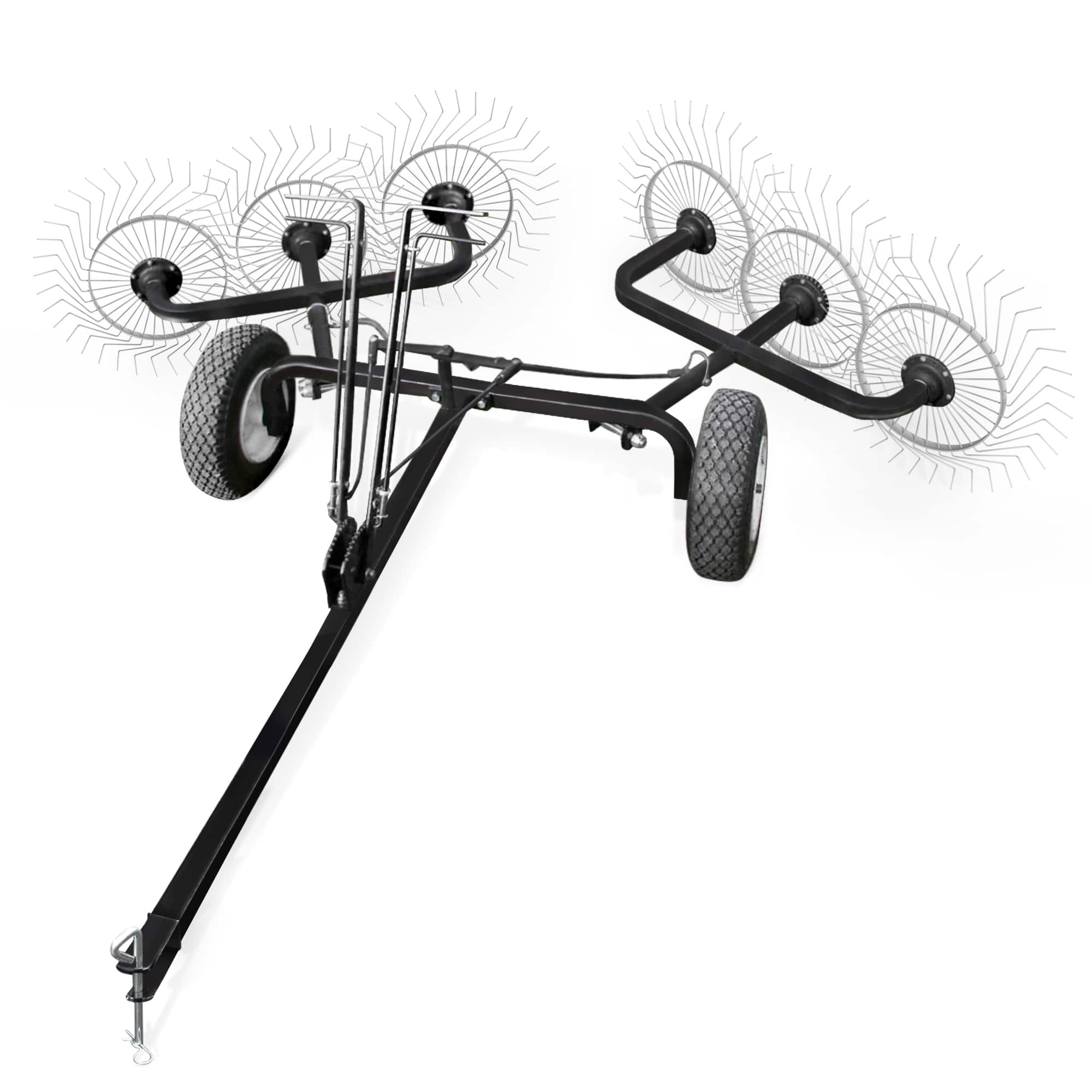 Yard Tuff - 60” Steel Tow Behind Acreage Rake Lawn Sweeper with Pin Style Hitch - Black price history on PriceWatchPro