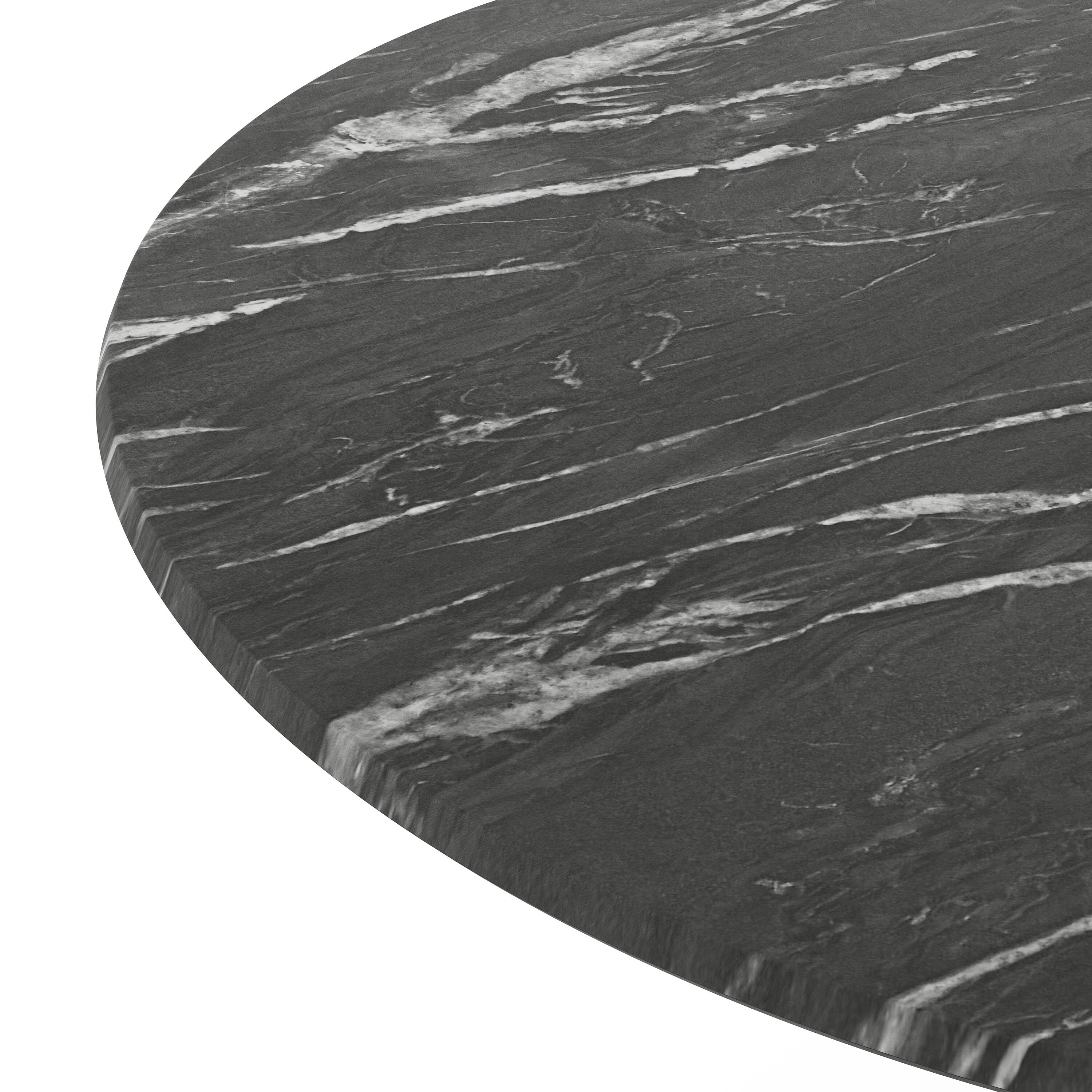 Alt View 9. Emma + Oliver - PureShield HPL Wrapped Tabletop, Seamless Edge, Scratch & Stain Resistant, Commercial Grade - Black Faux Marble.