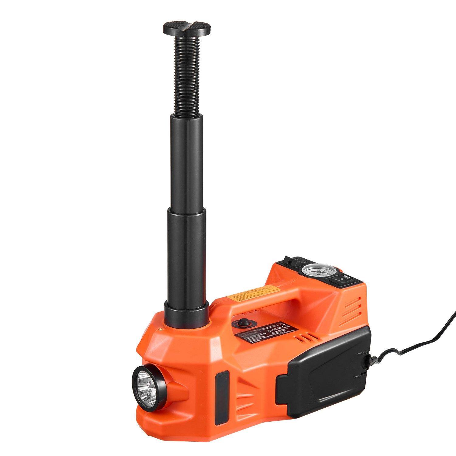 Alt View 9. Glintex - Electric Car Jack 5 Ton Scissor Jack with Built-In Inflator Secure Hammer and LED Light 12V.