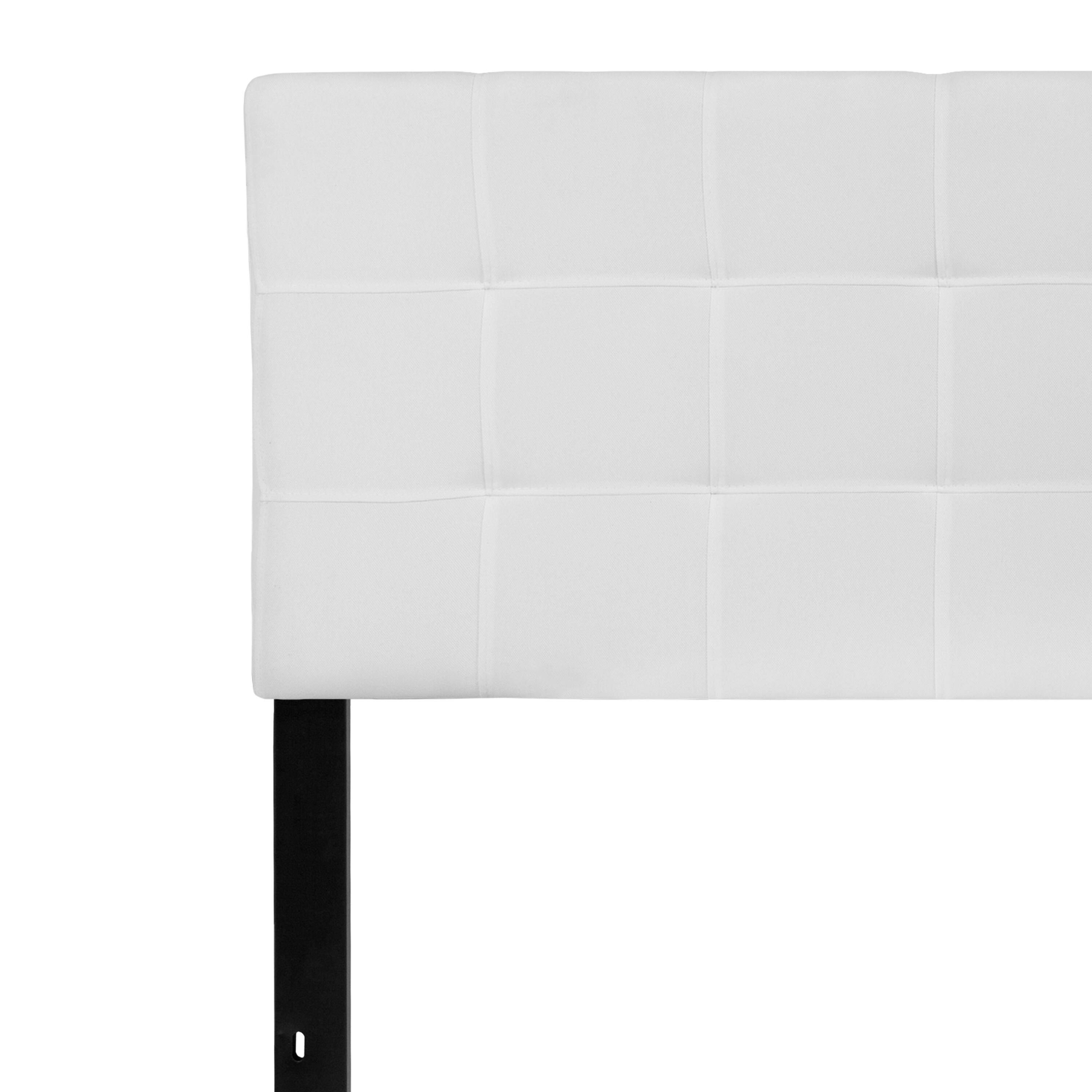 Alt View 7. Emma + Oliver - Quilted Tufted Upholstered Headboard - White.