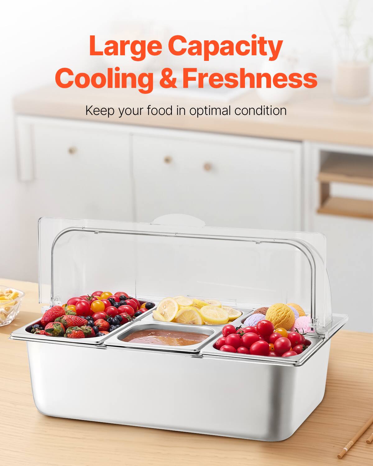 Large Capacity Cooling & Freshness  
Keep your food in optimal condition