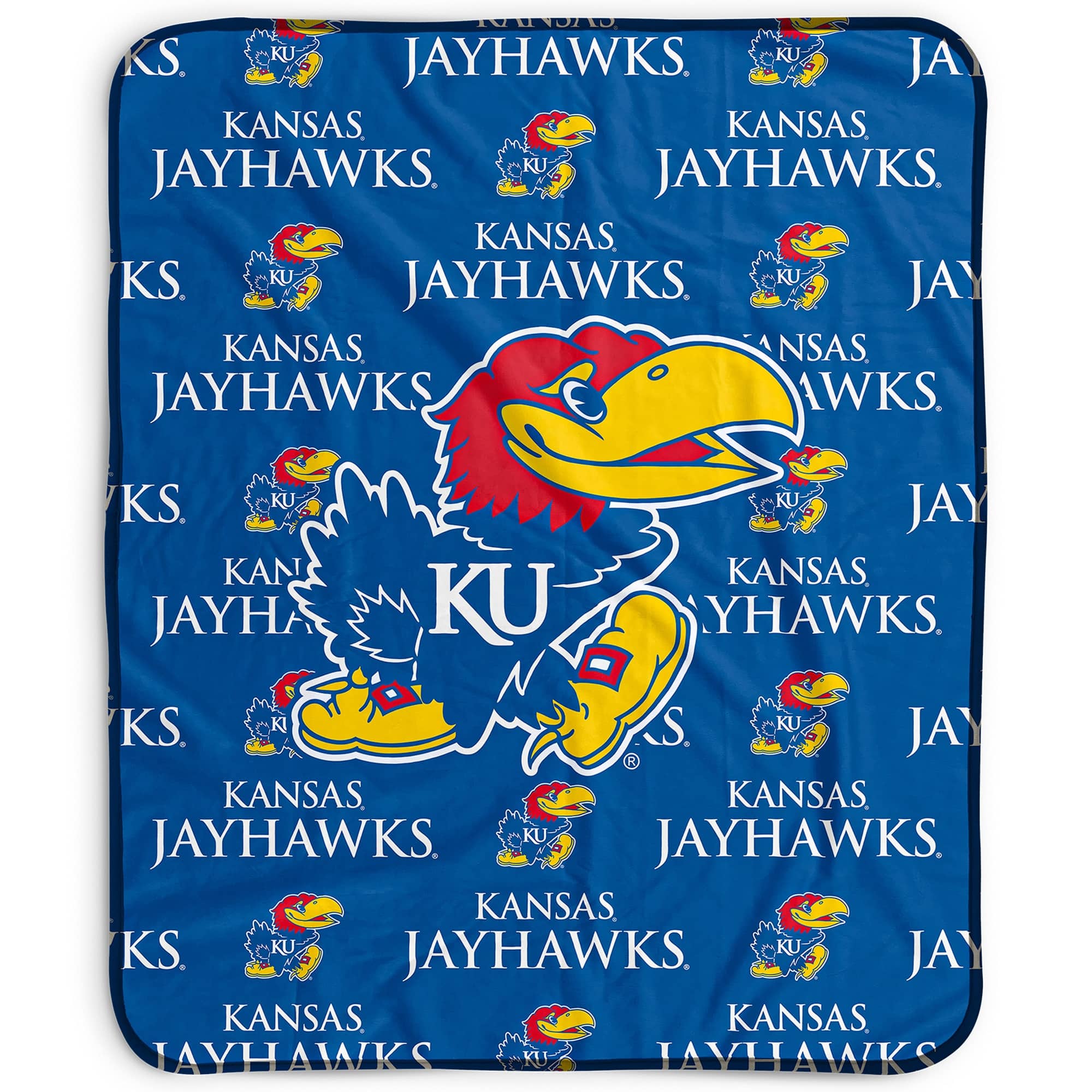Pegasus - Kansas Jayhawks 50" x 60" Repeat Wordmark Fleece Blanket - Multicolor