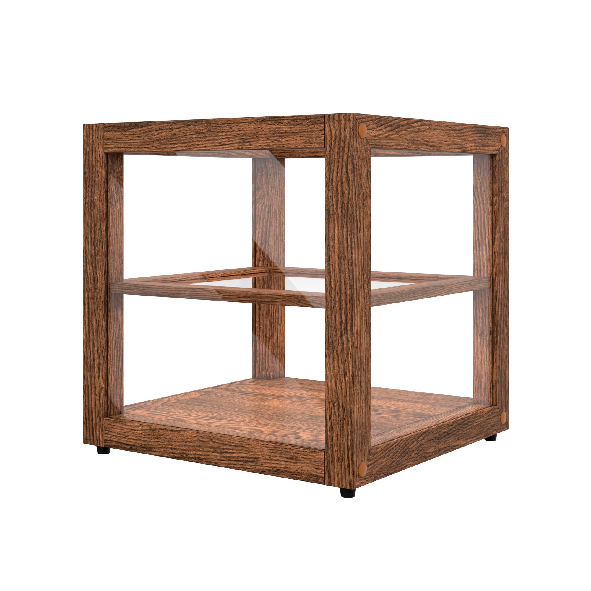 Alt View 8. Koolmore - 15 In. Artisan Dark Wooden Bakery Display Square Case 1 Cu. ft. (KM-BDW-15D) - Dark ash wood color.