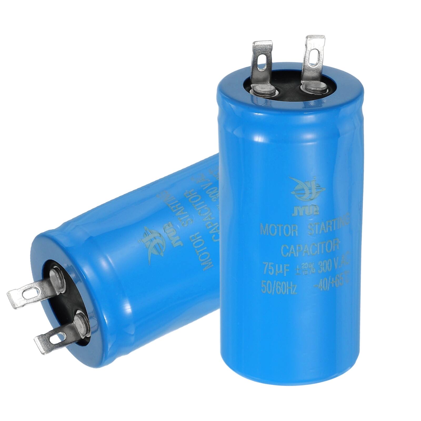 00 300 STARTING CAPACITOR  
JYUB MOTOR  
JYU2 MOTOR STARTING CAPACITOR  
75µF ±3% 300V.A  
50/60Hz -40/+65°C