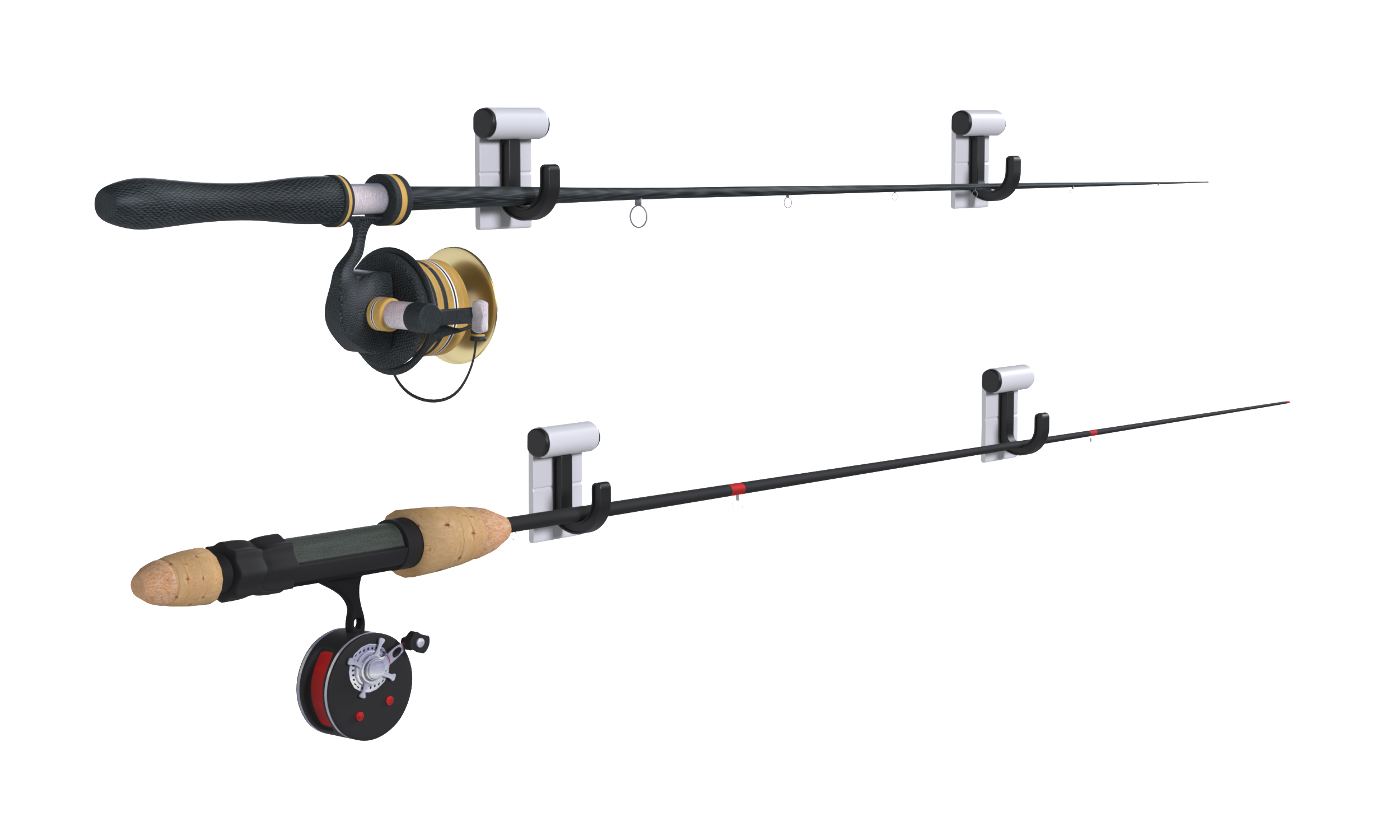 Alt View 1. Hang It Simple - Hang It Simple Wall Mounted Universal Storage Hanger - Adjustable, Durable, Versatile 2” WH - Black.