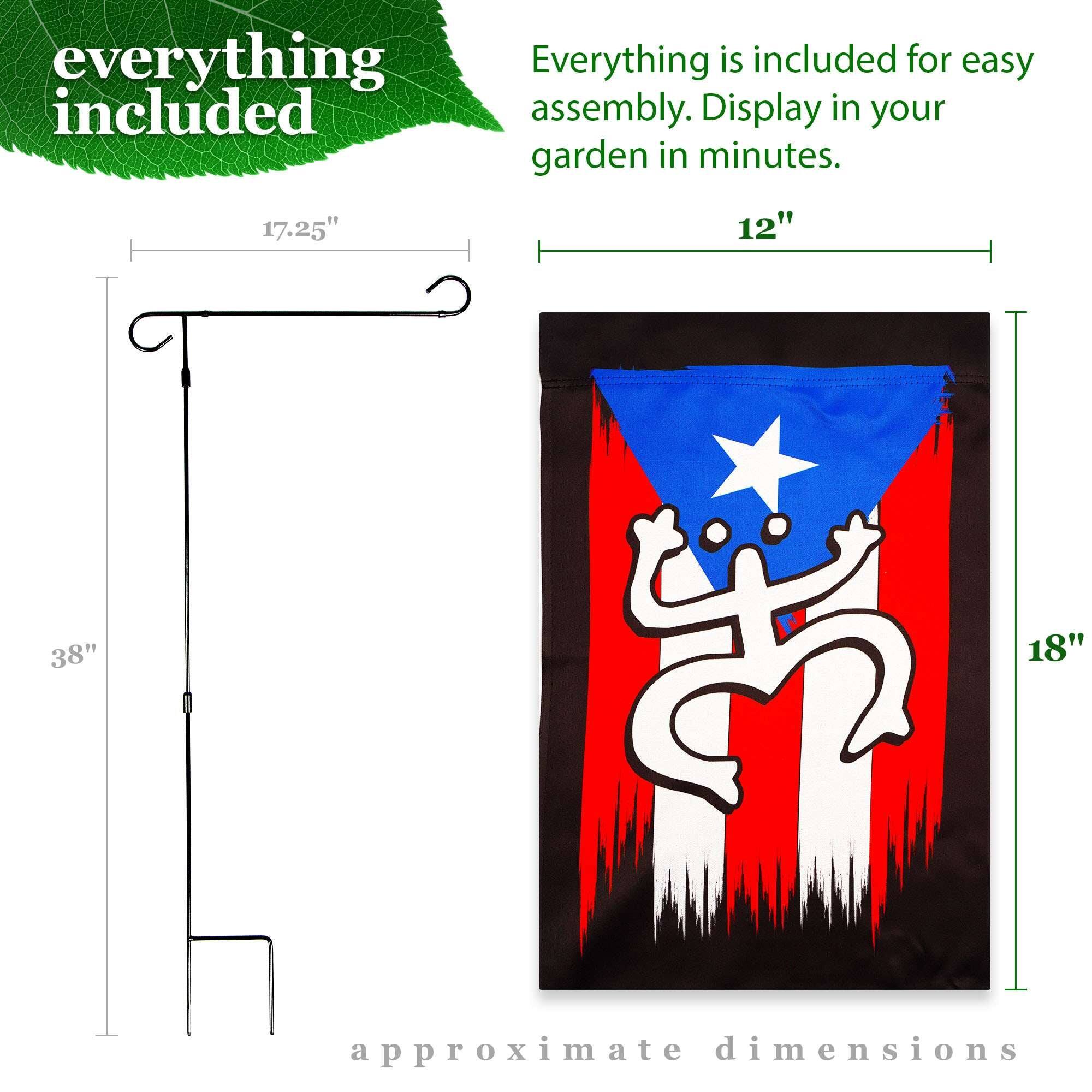 Everything is included for easy assembly. Display in your garden in minutes.

17.25"
12"
38"
18"

approximate dimensions