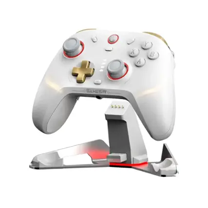 Front. GameSir - Cyclone 2 Wireless Gaming Controller for Switch, PC, iOS, Andriod, and Steam - Phantom White.