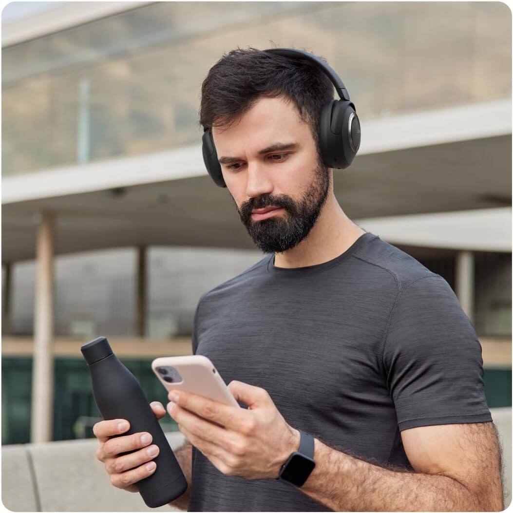 Alt View 6. Cleer - Cleer Alpha ANC Bluetooth Headphones – Adaptive Noise Canceling, 35Hr Battery, Dirac Audio, Touch Controls - Midnight Blue.