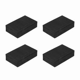 Unique Bargains - Single Sided Speaker Isolation Pads 80x50x15mm Square EVA Acoustic Foam Anti-Vibration Feet for Speaker Subwoofer, 4pcs - Black