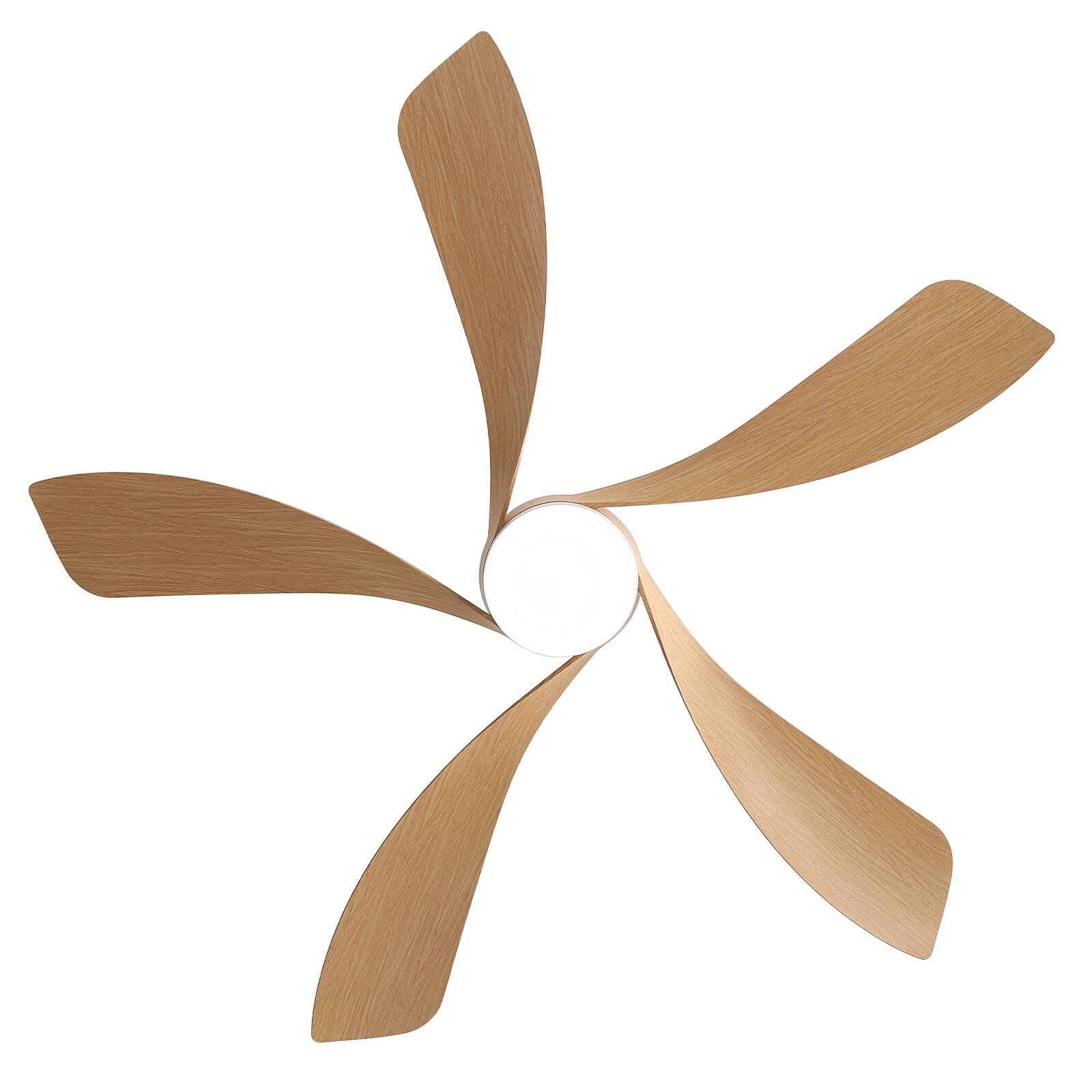 Back. Sofucor - 52 inch Low Profile Ceiling Fans with Lights and Remote Control Outdoor Indoor Ceiling Fan - White.