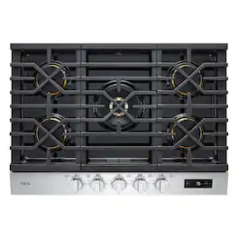SKS - 30-In Gas Rangetop with 5 Burners - Stainless Steel