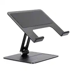 Front. Bonelk - BONELK Elevate Junior Aluminum Riser Non-Slip Laptop Stand for 10" to 14" Notebooks - Black - Black.