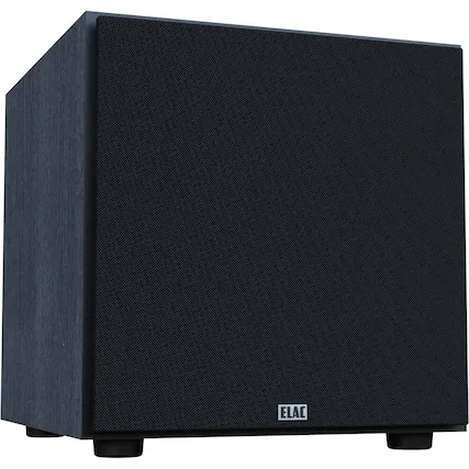 Front. ELAC - ELAC Debut 3.0 - DS103-BK 10" 200W Powered Subwoofer with Custom Driver and Class D Amplifier for Home Theaters - Black.