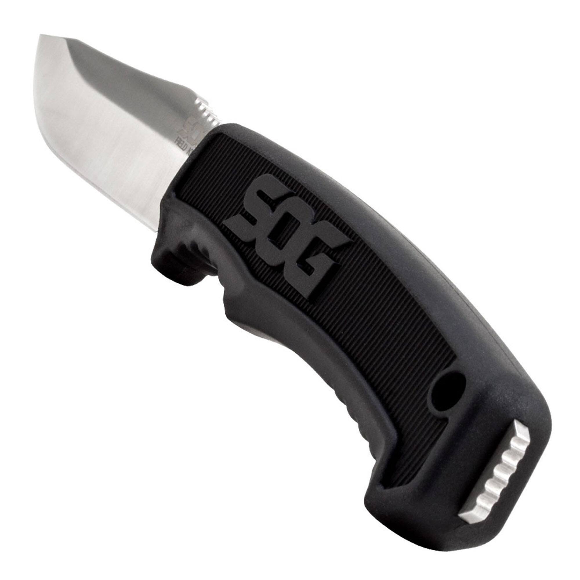 Alt View 4. SOG - SOG Field Knife with 4" Fixed Satin Finish Blade and Black Sheath - Black.
