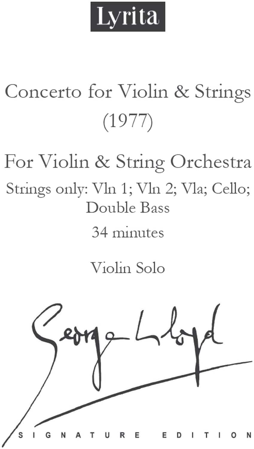 PopMarket - Lloyd: Concerto for Violin & Strings Violin Score - Multicolor price history on PriceWatchPro