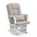 Alt View 14. Storkcraft - Tuscany Glider and Ottoman - White/Taupe Swirl.