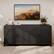 Alt View 4. Bestier - 70" Modern TV Stand for TVs up to 75", Natural Wood Media Console with 4 Fluted Curved Doors - Black Grained.
