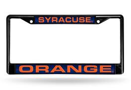 Rico Industries - Syracuse Orange Black Metal Laser Cut License Plate Frame - Multi