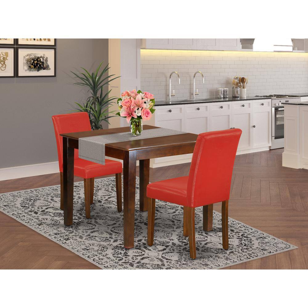 Back. East West Furniture - Dining Room Set Mahogany - Brown.