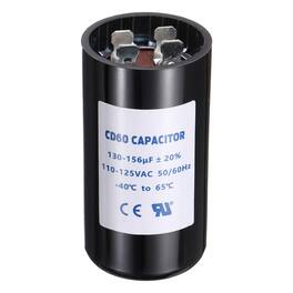 Unique Bargains - CD60 Capacitor 130-156 Mfd, 110-125 VAC Run Motor Start Capacitor 50/60Hz for Fan/Well Pump