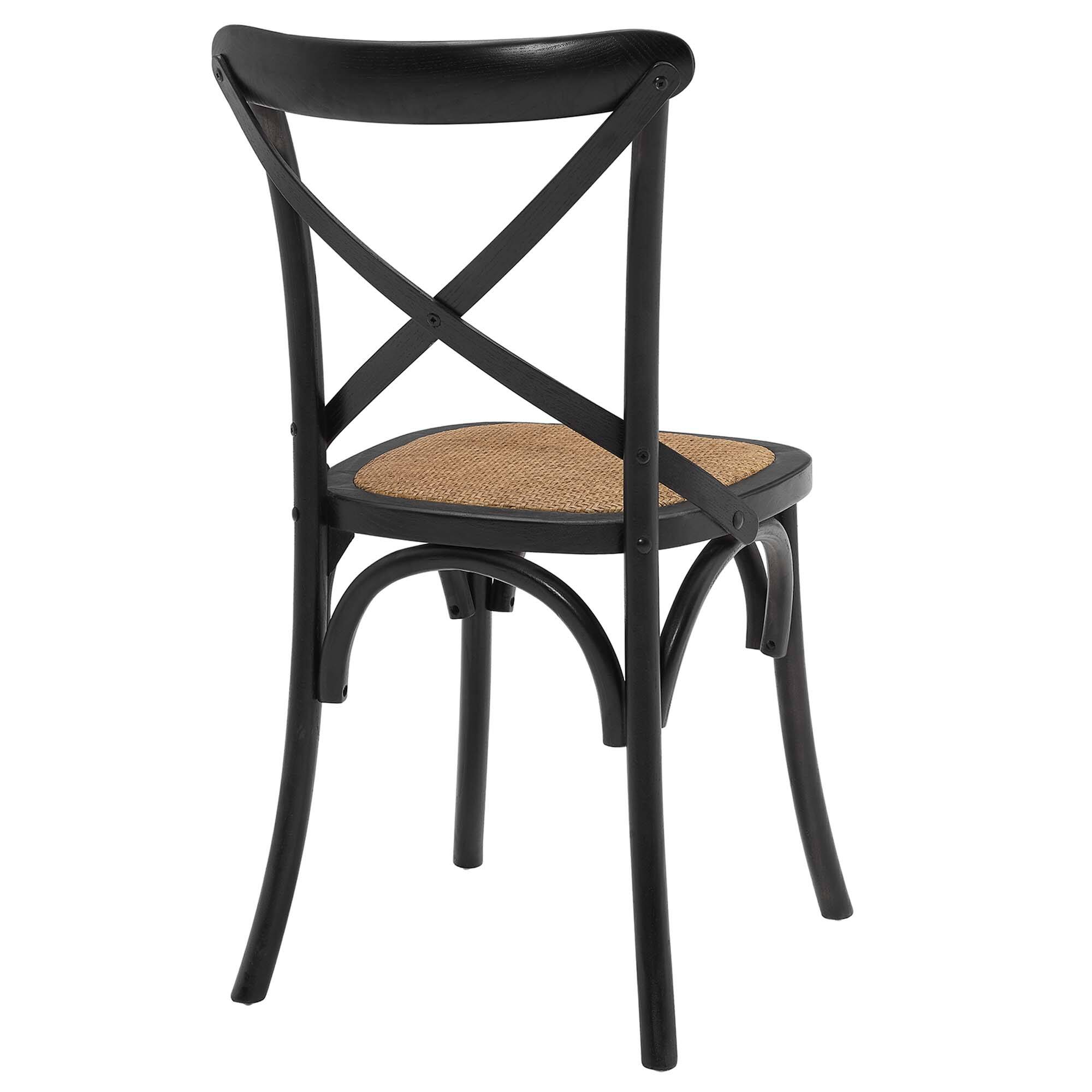 Alt View 4. Modway - Gear Dining Side Chair Set of 4 - Black.