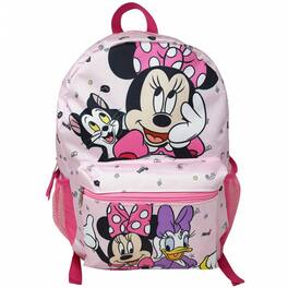 Disney - Minnie Mouse and Friends 16" Nylon School Backpack with 2 Mesh Pockets and a Small Front Pocket - Multicolored