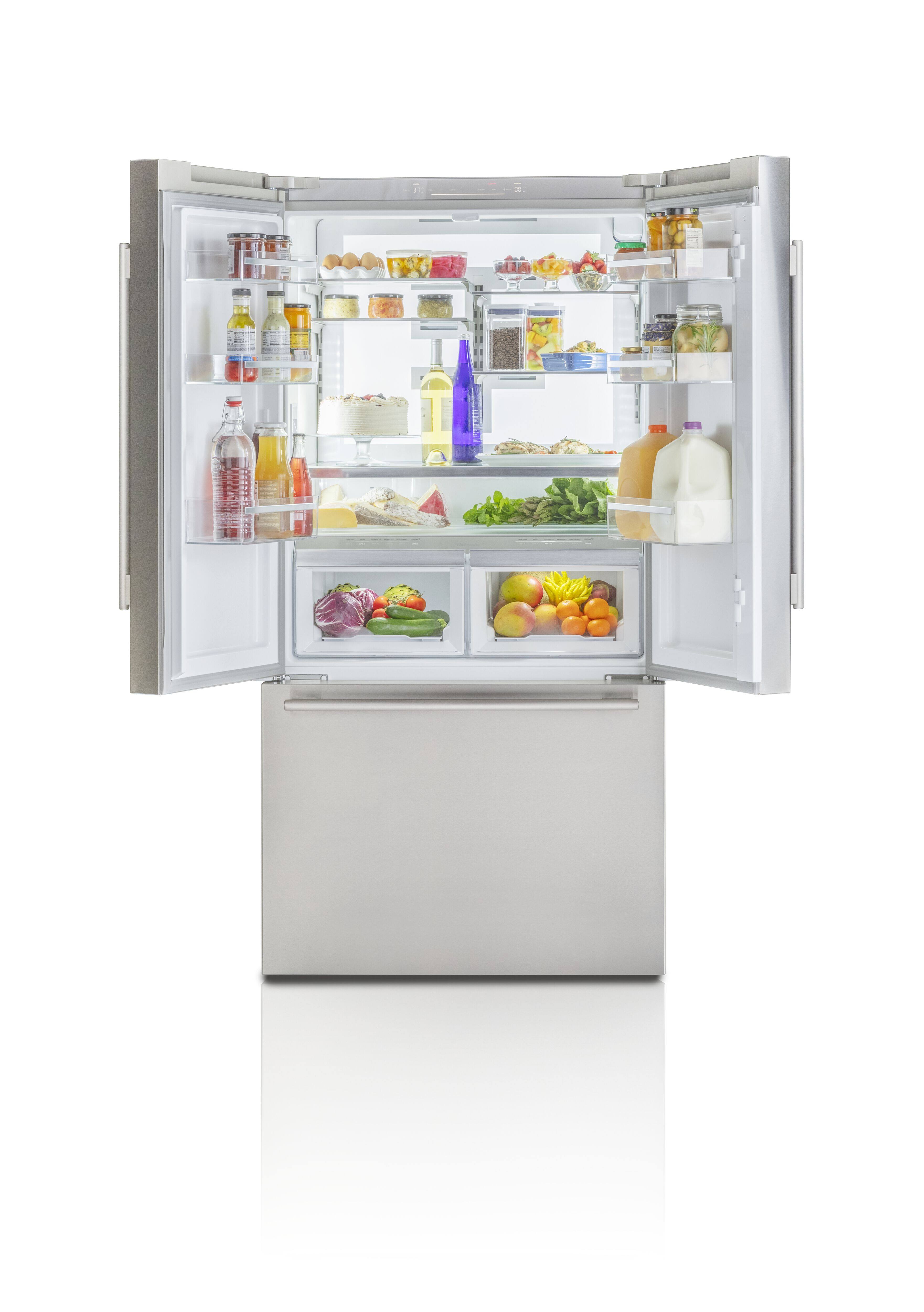 Alt View 2. Thermador - Masterpiece 20.8 cu. Ft. French Door Bottom Freezer Counter-Depth Smart Refrigerator with ThermaFresh - Stainless Steel.