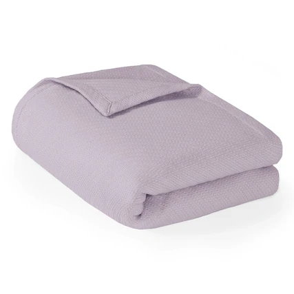 Front. Gracie Mills - Gracie Mills Janette Ring Spun Cotton Blanket - Lilac.