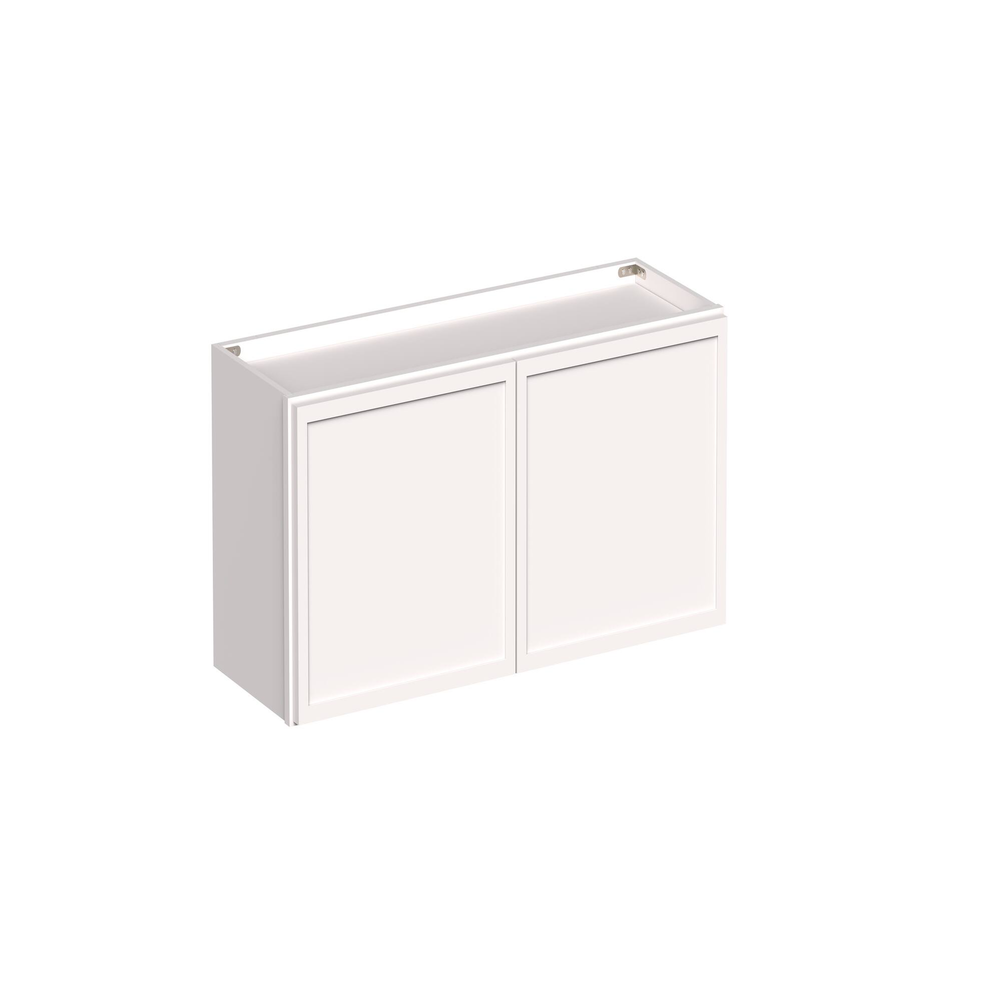 Angle. Boyel Living - 36-in W x 15-in H x 12-in D Slim Shaker RTA Kitchen Wall Cabinet with Soft-Close - Snow White.