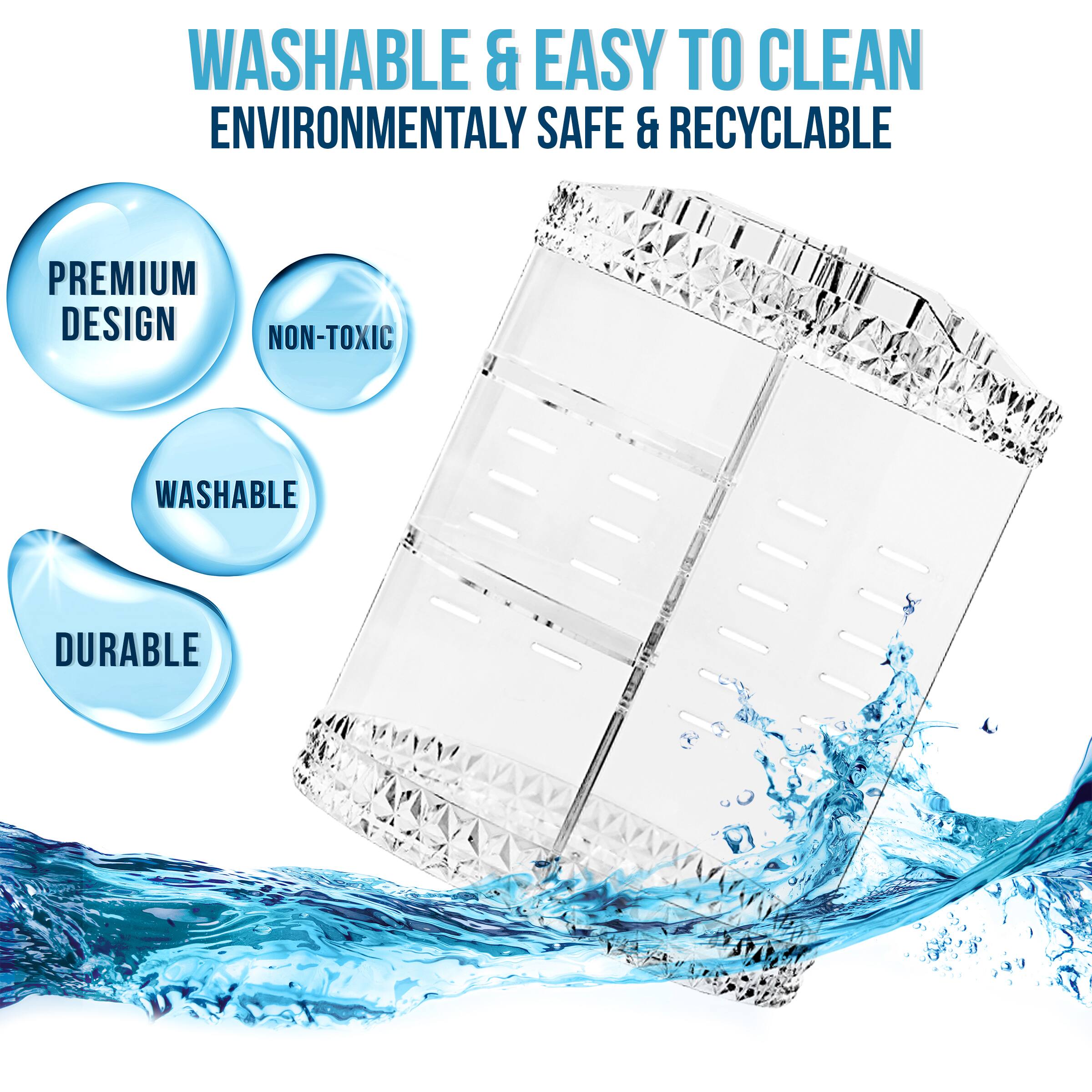 WASHABLE & EASY TO CLEAN  
ENVIRONMENTALLY SAFE & RECYCLABLE  

PREMIUM DESIGN  
NON-TOXIC  
WASHABLE  
DURABLE