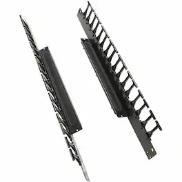Tripp Lite - series SmartRack Cable Routing - Vertical Cable Finger - 48U Rack Height - Cold Rolled Steel - Black