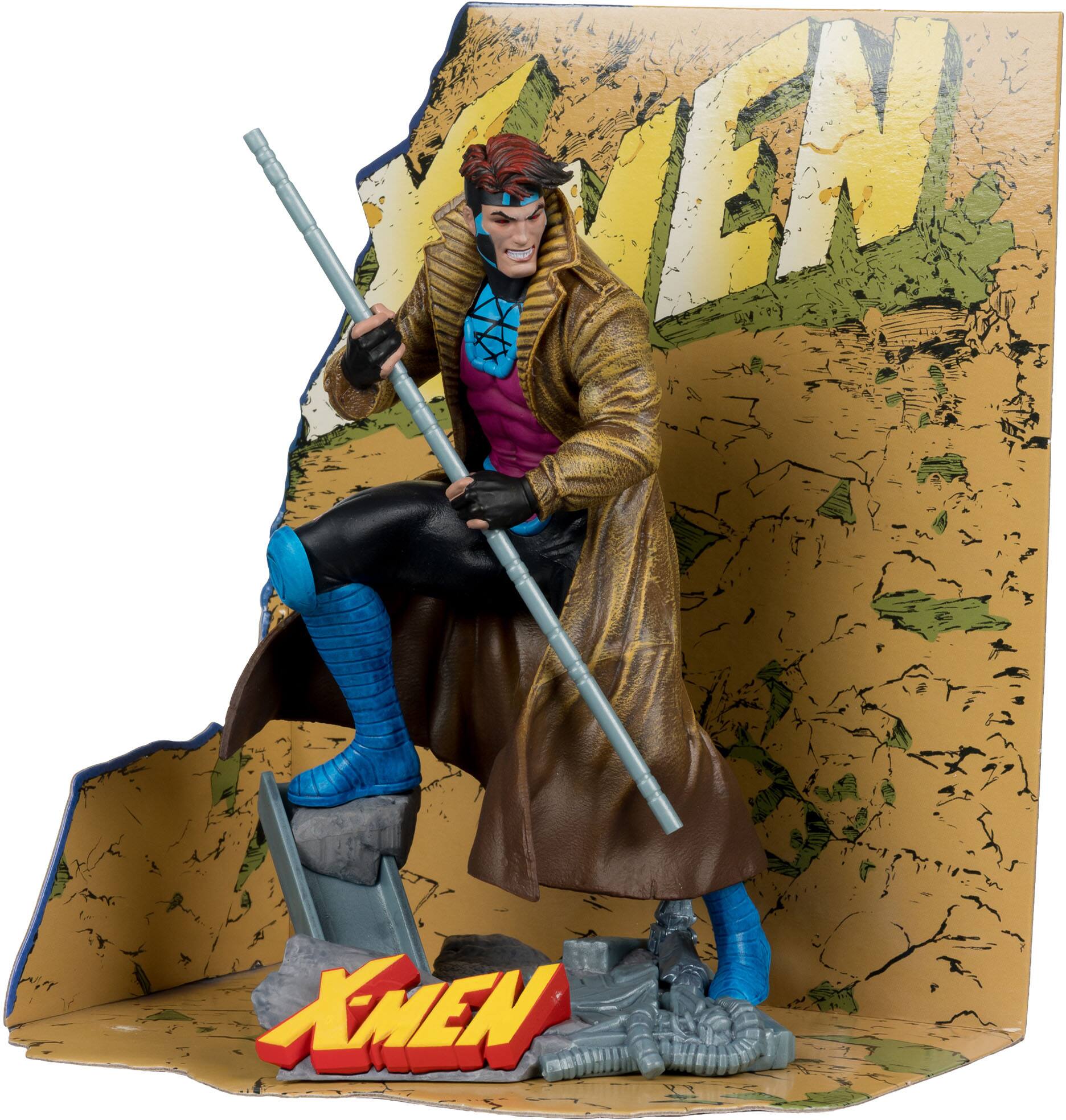 Alt View 1. McFarlane Toys - Marvel 6" Gambit 1:10th Scale Collectible with Scene (X-Men #1).