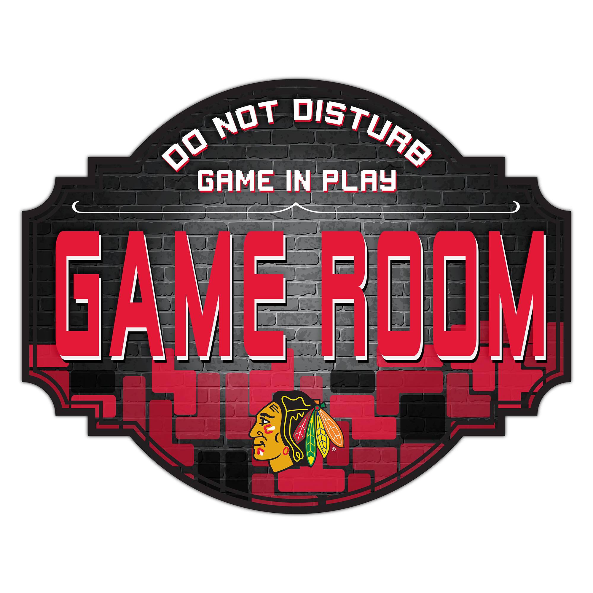 Chicago Blackhawks 12'' Game Room Tavern Sign