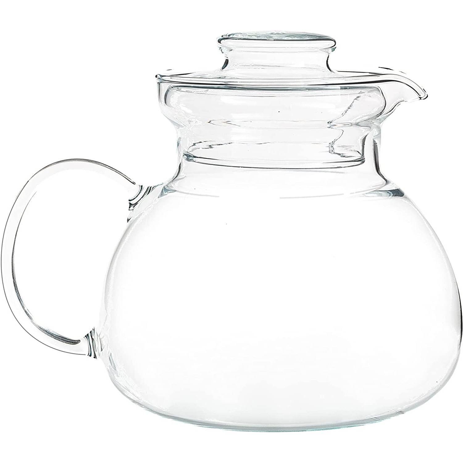 Front. SlickBlue - Microwave Safe 1.5 Qt Clear Glass Stovetop Teapot with Lid - Clear.