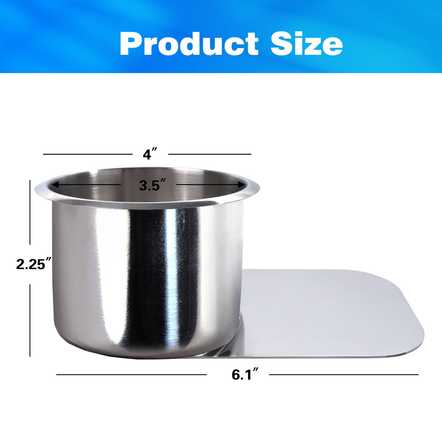 Product Size 4" 3.5" 2.25" 6.1"