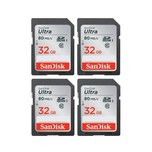 SanDisk Ultra 80 MB/s SP I 32 GB  
SanDisk Ultra 80 MB/s SP I 32 GB  
SanDisk Ultra 80 MB/s SP I 32 GB  
SanDisk Ultra 80 MB/s SP I 32 GB