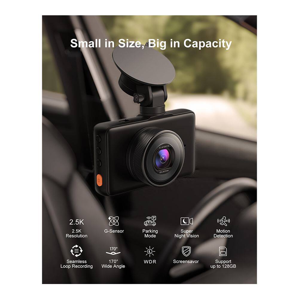 Small in Size, Big in Capacity

KODATA 6

2.5K Resolution
G-Sensor
Parking Mode
Super Night Vision
Motion Detection
170° Seamless Loop Recording
170° Wide Angle
WDR
Screensavor
Support up to 128GB