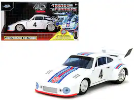 Jada - Porsche 935 Turbo #4 "Jazz" White with Blue and Red Stripes "Transformers" "Hollywood Rides" Series 1/32 - White With Blue And Red