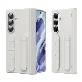 Dteck - Full Body Case for Apple iPhone Duo 2026,Shockproof Stand Cover with Hinge Protection,Built-in Screen Protector - White