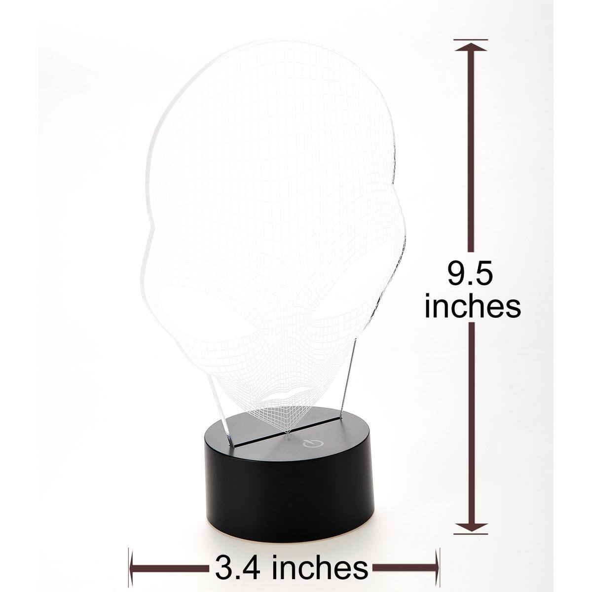 9.5 inches  
3.4 inches