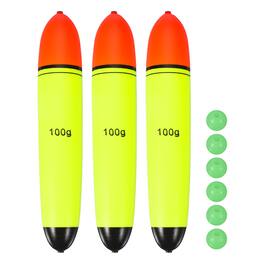 Unique Bargains - Fishing Slip Bobbers, EVA Foam Slip Floats with Beads, 3.5 oz Floatage & 3pcs - Fits Perch/Carp/Bass, Salt/Freshwater - Red, Yellow